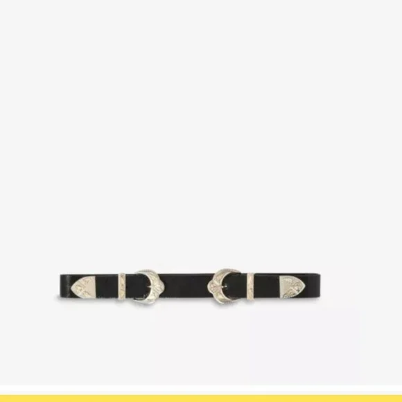 Maje | Accessories | Maje Western Double Buckle Leather Belt  display picture 3